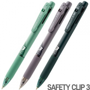세이프티 클립 3색 볼펜 0.38mm