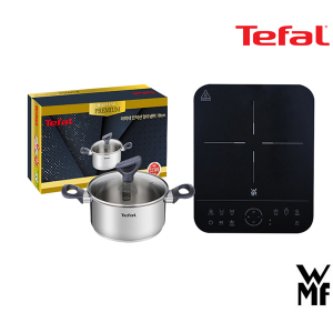 WMF 1구 인덕션 레인지+테팔 라피네 인덕션 프리미엄 냄비 양수 18cm CT1-RNP18l4111