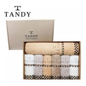 탠디 매직 클래식 바스타올 1매 + 클래식 체크 타올 6매 세트 베이직