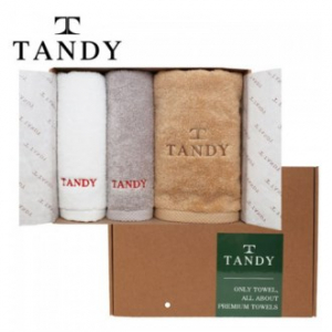 탠디 40수 코마사 7성급 호텔용 솔리드 자수타올 1매 + 코마사 핸드타올 2매 세트