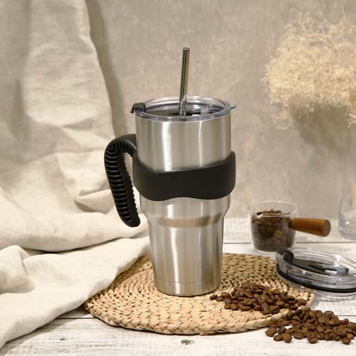 맘모스 텀블러 5종, 대용량 실버텀블러 #2