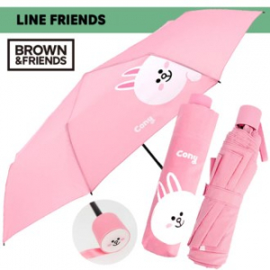 라인프렌즈 코니 3단 수동 우산 (케이스 포함가)