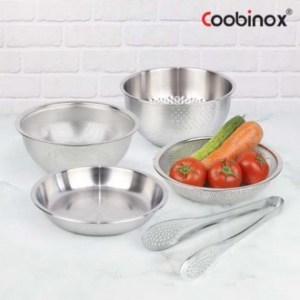 [쿠비녹스] 아트웨어 쌀함박 높은 채반 낮은 채반 쟁반 집게 5종 세트