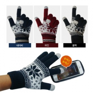 [눈꽃 스마트폰 장갑] 기모안감 / 장갑 / 스마트폰 장갑