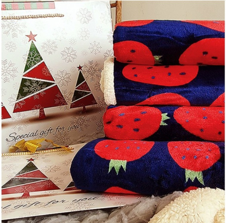 담요 딸기 극세사 양모담요 모음 대형, 소형 #2