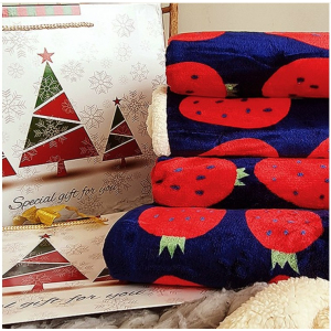담요 딸기 극세사 양모담요 모음 대형, 소형