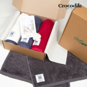 크로커다일 수피마 220g 유러피안 호텔수건, 타올 3장 세트