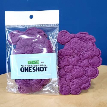 거품잘나는 일회용 수세미 3매입 - 레몬 #5