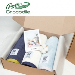 크로커다일 투톤보다 타올 3매 세트 40수 코마사