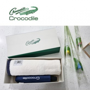 크로커다일 수피마 유러피언 타올 + 3단 6K 암막 우양산 세트 12번