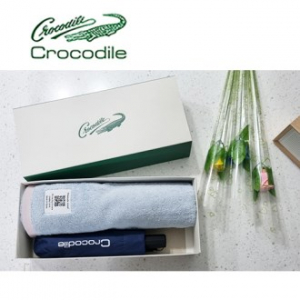 크로커다일 40수 코마사 투톤보다 타올 + 3단 6K 솔리드 암마 우양산 세트 6번