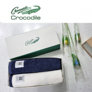 크로커다일 수피마 220g 유러피안 타올 2매 세트
