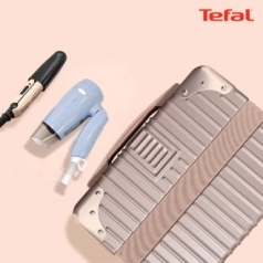 테팔 레디 고 헤어케어 세트 ( 여행용 드라이기 +여행 고데기 +고급 미니 캐리어 포함)