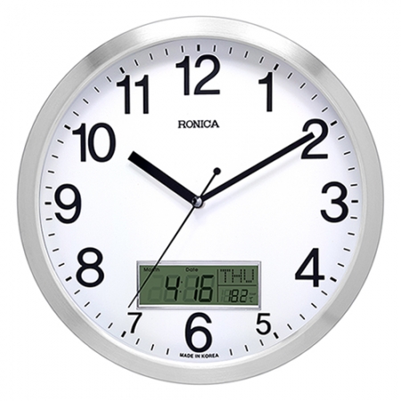 로니카 무소음 알루미늄 캘린더벽시계 305AC #2