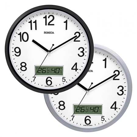 로니카 무소음 온습도벽시계 300BSM #2