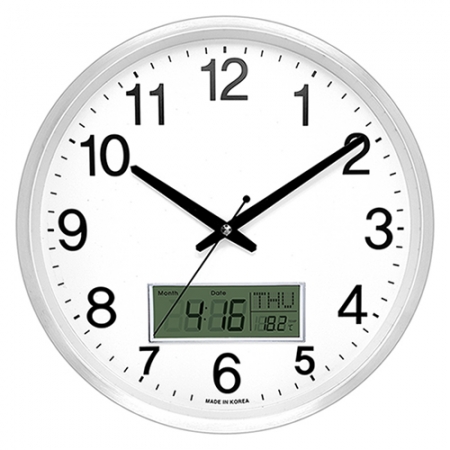 로니카 무소음 대형 알루미늄 캘린더벽시계 350AC #2