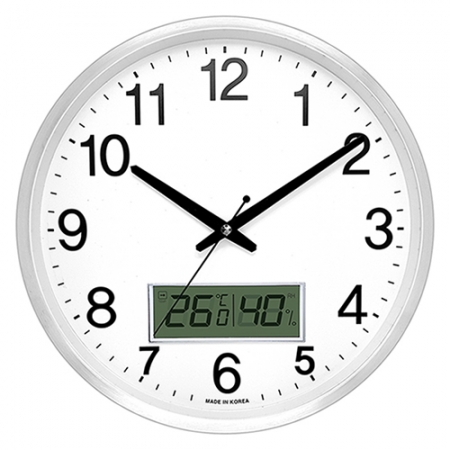 로니카 무소음 대형 알루미늄 온습도벽시계 350AM #2