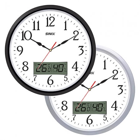시닉스 무소음 대형 온습도벽시계 S350BSM #2