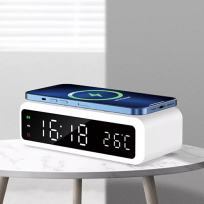 AD 매직 LED시계 무드등 15W 고속 무선충전기 알람시계 3in1