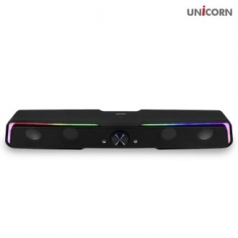 유니콘 2세대 레인보우 RGB LED 게이밍 USB 2채널 컴퓨터 PC사운드바 스피커 SB-M9