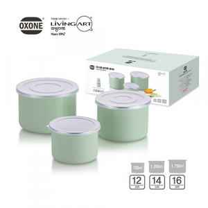 옥슨 법랑 높은 찬통 3종 세트