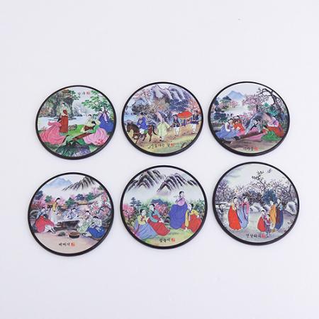 한국 전통 민화 코스터 6종 신풍속 #3