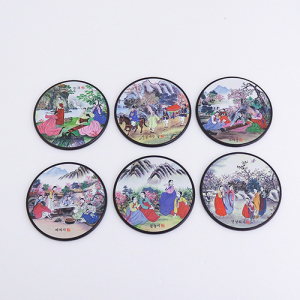 한국 전통 민화 코스터 6종 신풍속