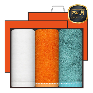 [송월타올] 솔리드 뱀부 무지타올40 3매, 고급세트, 세면타올