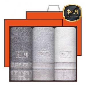 [송월타올] 격자 타올40 3매, 고급세트, 세면타올