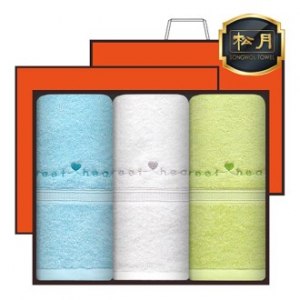 [송월타올] 스윗하트 하니36 타올 3매, 고급세트, 세면타올