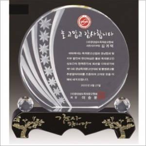 금문양 크리스탈 상패 5