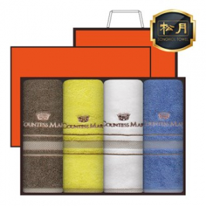 [송월타올] CM 센치40 타올 4매, 고급세트, 세면타올