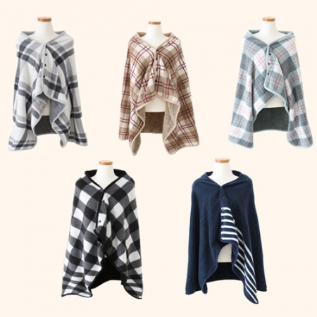 코지 체크 망토 담요 블랭킷 #2