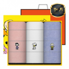 [송월타올] 스누피 프렌즈40 타올 3매, 고급세트, 세면타올