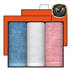 [송월타올] 코마 40수 무지타올 40, 180g 3매, 고급세트, 세면타올