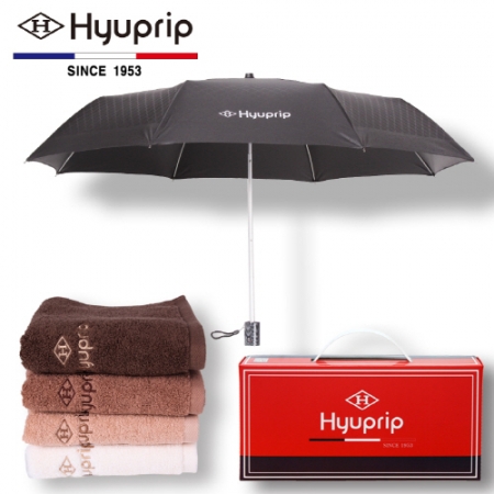 협립 3단암막고밀도커넥션우산+40수180호텔타월1P-우산타월세트(양산겸용) #2