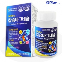유한 칼슘마그네슘 90정 / 2:1 고함량 4중복합 아연 비타민D / 눈떨림 골다공증 위험 감소에 도움 영양제 건강