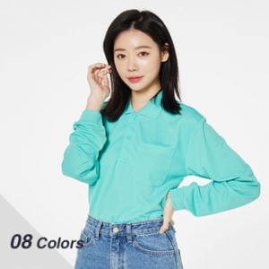드라이 단추 폴로셔츠 긴팔 10칼라