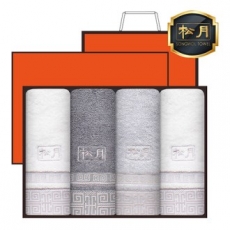 [송월타올] 격자40 세면타올 4매, 고급세트, 세면타올