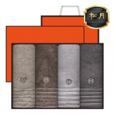 [송월타올] 호텔컬렉션 필라라인40 타올 4매, 고급세트, 세면타올