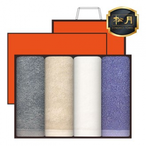 [송월타올] 코마 40수 무지타올 160g 4매, 고급세트, 세면타올