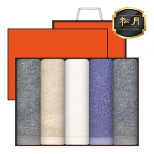 [송월타올] 코마 40수 무지타올 40(160g) 5매 고급 세트