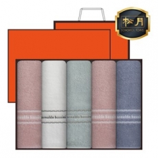 [송월타올] AB 인디40 세면타올 5매 고급 세트