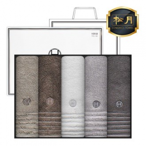 [송월타올] 호텔컬렉션 필라라인40 타올 5매 고급 세트
