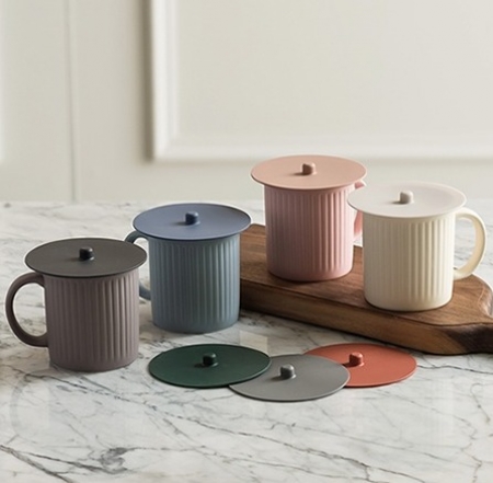 실리콘 펌킨 컵뚜껑 / 실리콘 컵뚜껑 / 머그컵 뚜껑 // 국산 #2