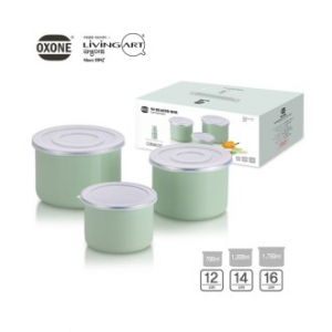 리빙아트 옥슨 법랑 높은 찬통 3종