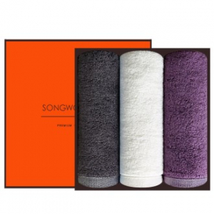 [송월타올] 뱀부 심플라인 타올 3P 선물세트, 수건, 답례수건