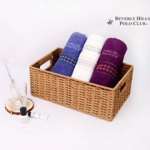 폴로클럽 사각 서클 죽사 타올(2P), 40x80cm