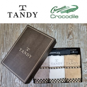 탠디 클래식 체크타올 + 크로커다일3단 솔리드 자동 우산 세트 - 31번 베이직