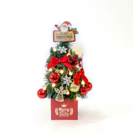 40cm 쁘띠레드 매직 미니트리풀세트 크리스마스 탁상용트리 #3